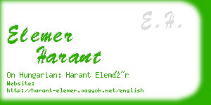 elemer harant business card